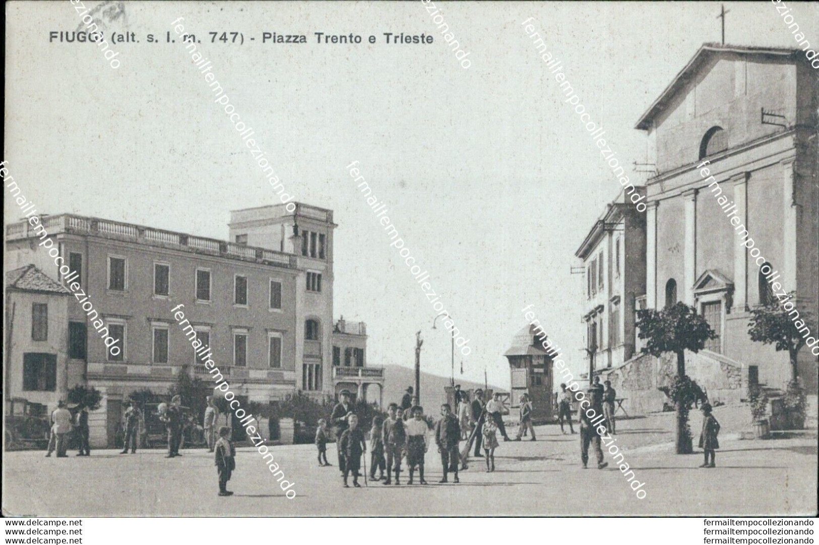 Bg456 Cartolina Fiuggi Piazza Trento E Trieste Provincia Di Frosinone - Frosinone