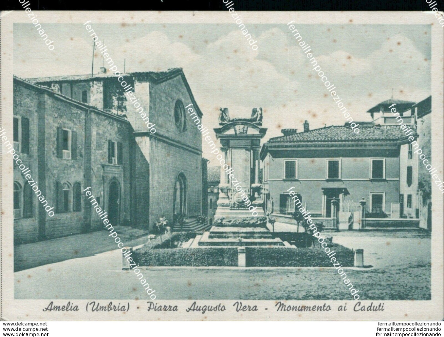 Ae654 Cartolina Amelia Piazza Augusto Vera Provincia Di Terni - Terni