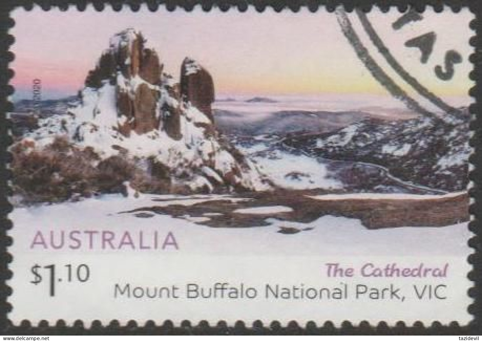 AUSTRALIA - USED 2020 $1.10 Australian Alps - The Cathedral, Mt. Buffalo National Park, Victoria - Used Stamps