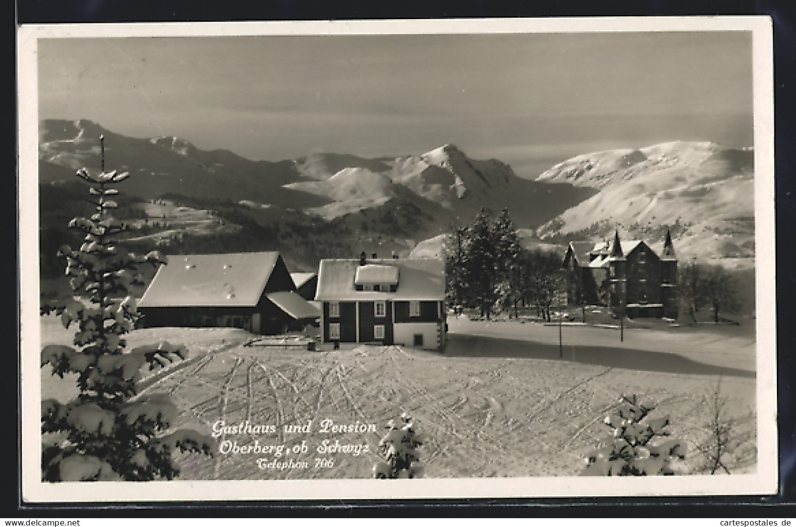 AK Illgau, Gasthaus Und Pension Oberberg Im Schnee  - Illgau