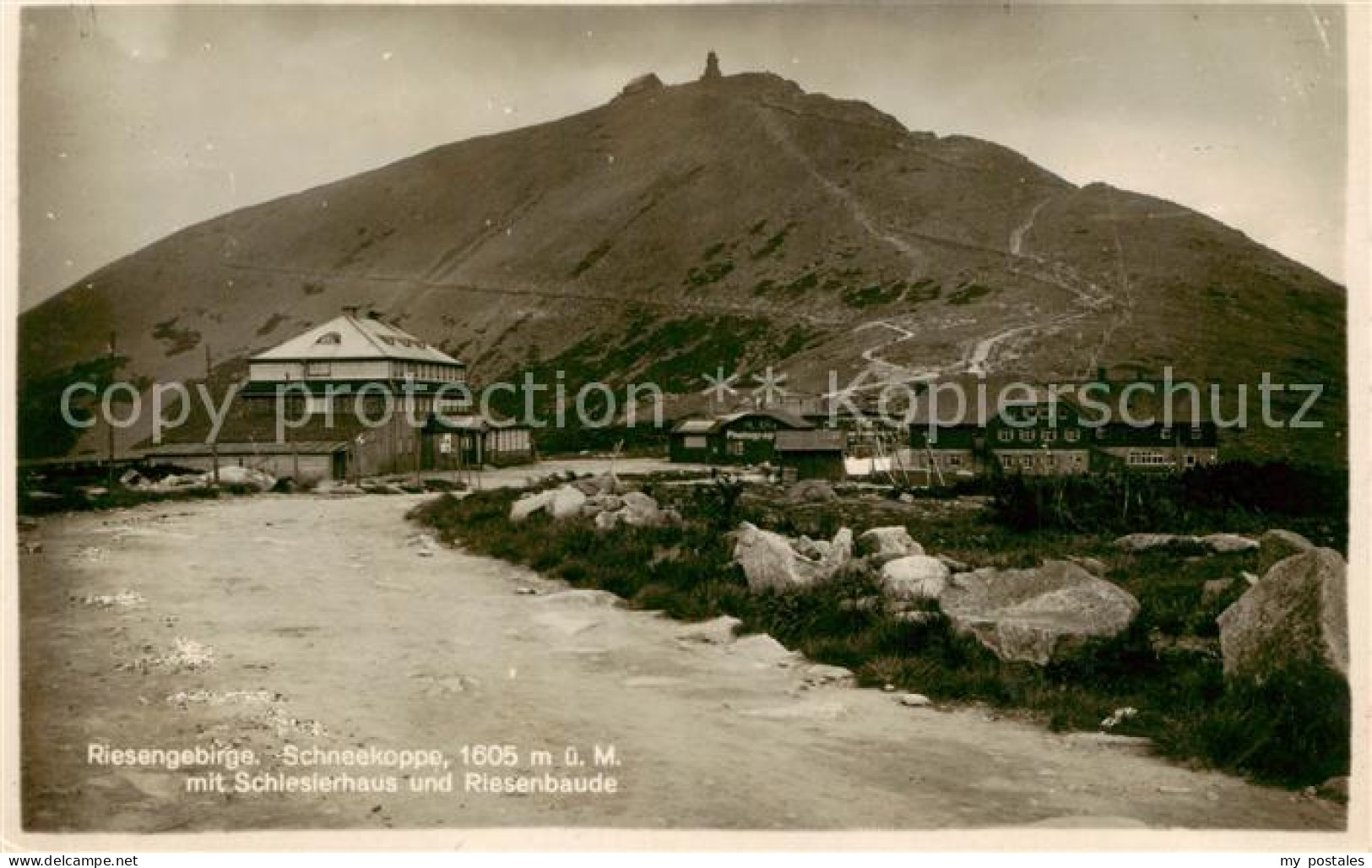 73817417 Schneekoppe Snezka CZ Mit Schlesierhaus  - Czech Republic