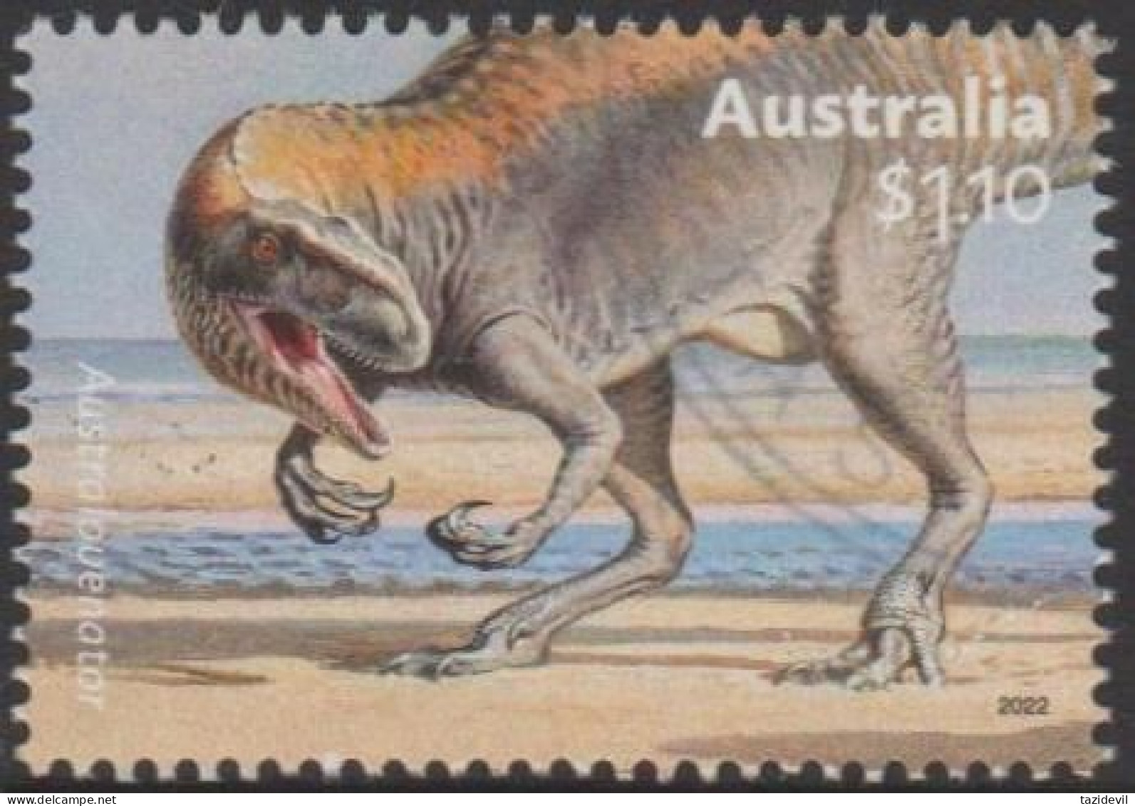 AUSTRALIA - USED 2022 $1.10 Australian Dinosaurs - Australovenator Winstonesis - Gebruikt