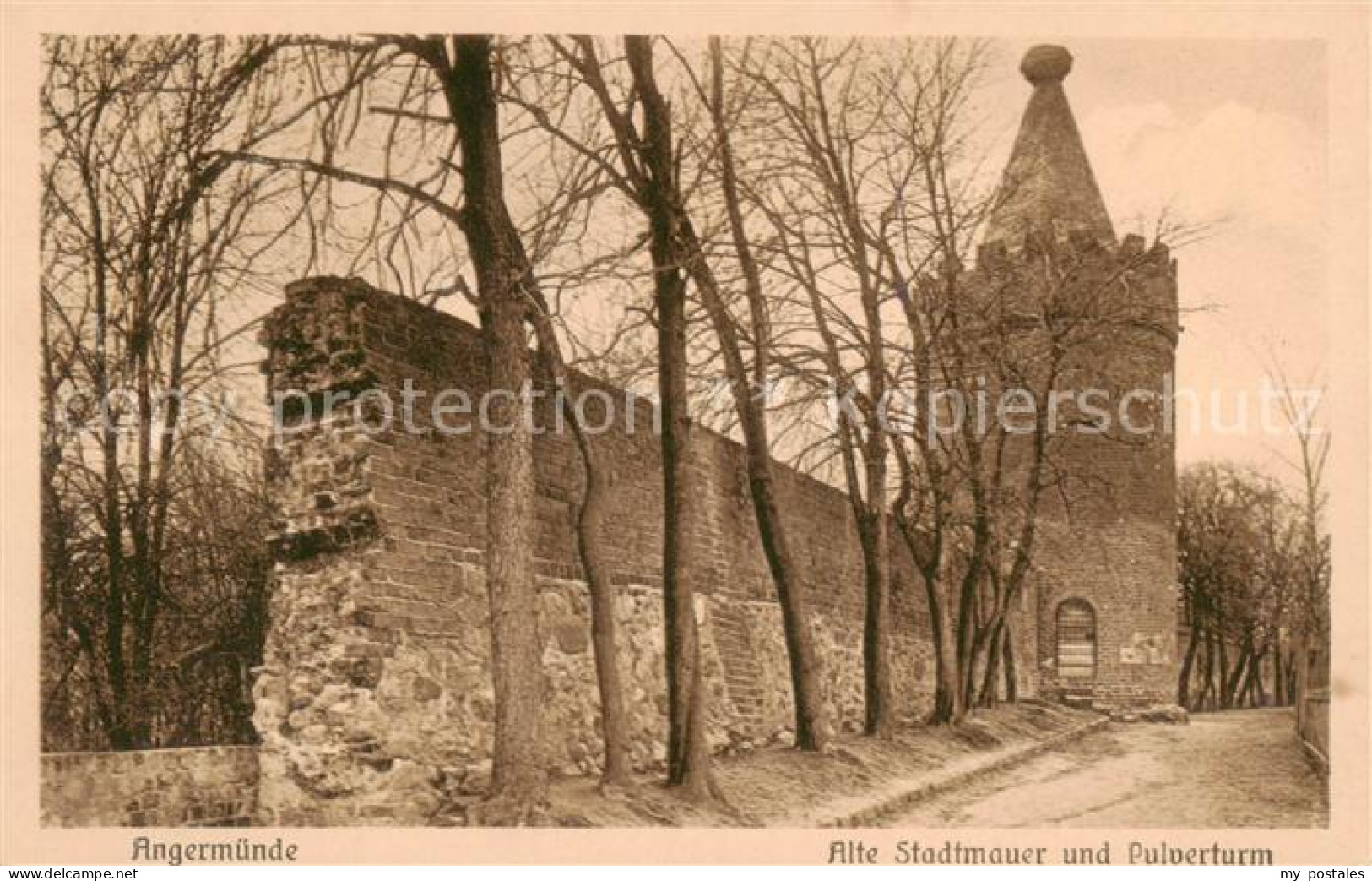 73817254 Angermuende Alte Stadtmauer Und Pulverturm Angermuende - Angermuende