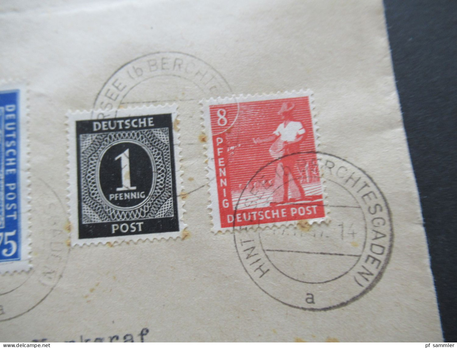 1947 Leipziger Herbstmesse Nr.966 MiF Einschreiben Not R-Zettel Gestempelt Hintersee Oberbayern - Bösperde In Westfalen - Storia Postale