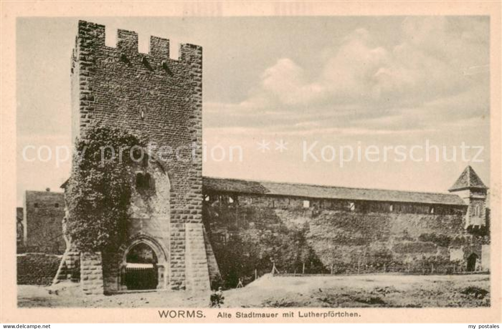 73817178 Worms Rhein Alte Stadtmauer Mit Lutherpfoertchen Feldpost Worms Rhein - Worms