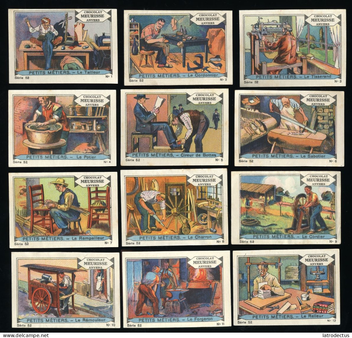 Meurisse - Ca 1930 - 52 - Les Petits Métiers, Small Crafts - Full Serie - Autres & Non Classés