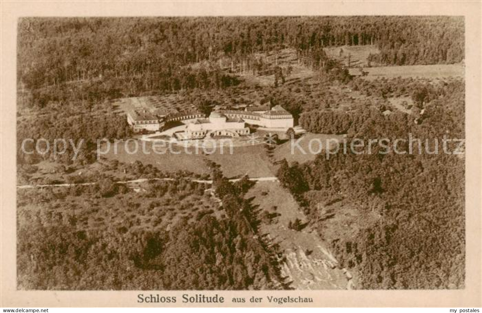 73817153 Schloss Solitude Fliegeraufnahme Schloss Solitude - Stuttgart