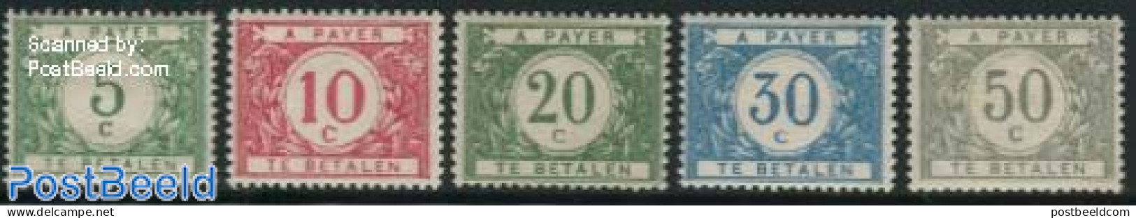 Belgium 1919 Postage Due 5v, Unused (hinged) - Other & Unclassified