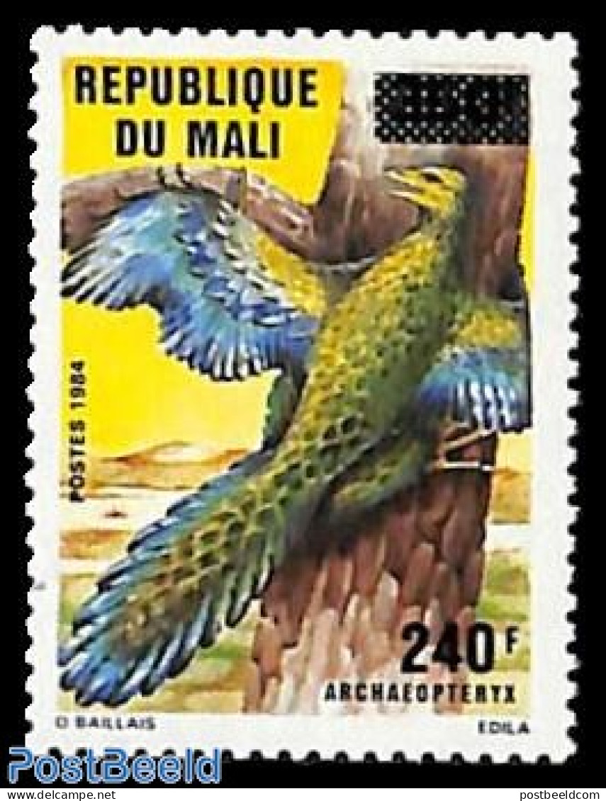 Mali 1992 240fr On 350fr, Stamp Out Of Set, Mint NH, Nature - Prehistoric Animals - Préhistoriques