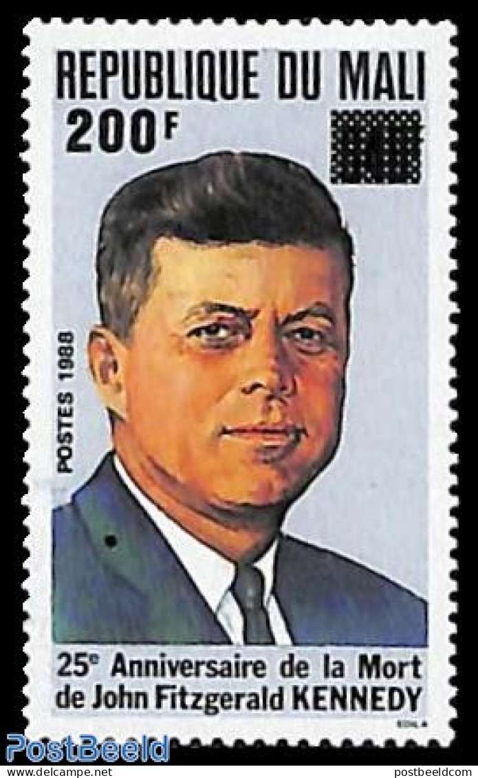 Mali 1992 200fr On 640fr, Stamp Out Of Set, Mint NH, History - American Presidents - Malí (1959-...)