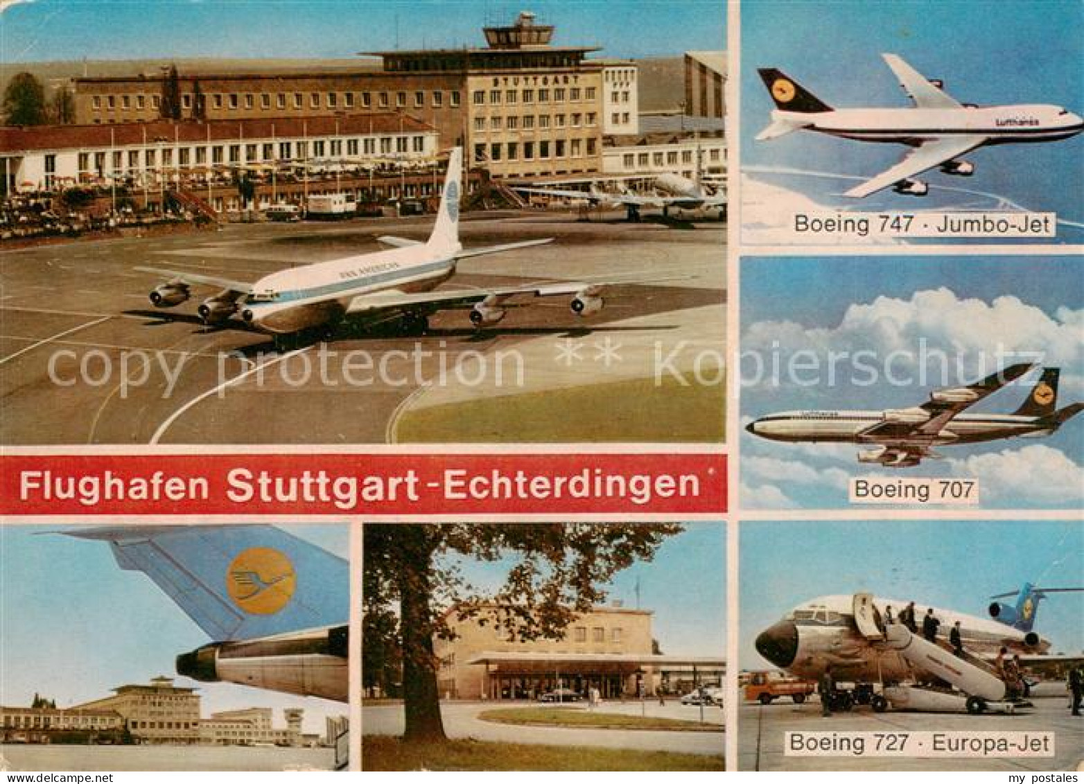 73817053 Echterdingen Flughafen Boeing Passagierflugzeuge Echterdingen - Sonstige & Ohne Zuordnung