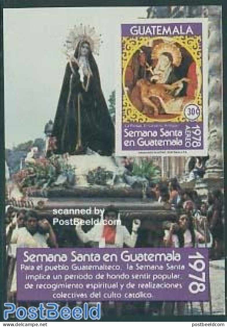 Guatemala 1978 Holy Week S/s, Mint NH, Religion - Religion - Guatemala