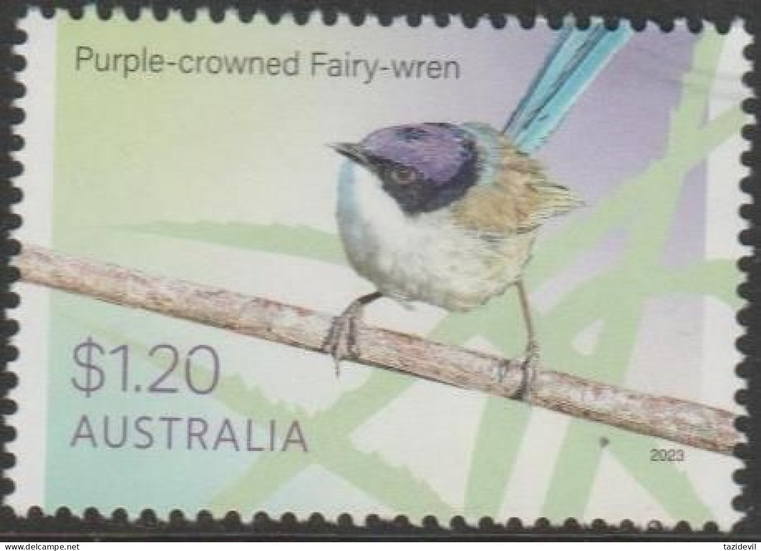 AUSTRALIA - USED 2023 $1.20 Fairy-Wrens - Purple-Crowned Fairy-Wren - Usati