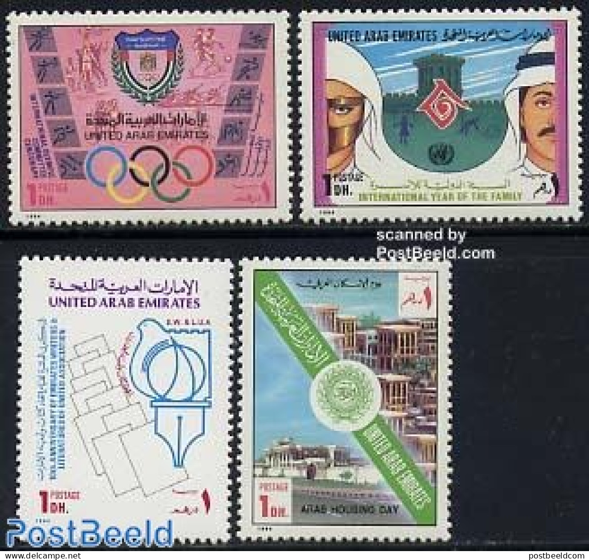 United Arab Emirates 1994 Events 4v, Mint NH, History - Sport - United Nations - Olympic Games - Art - Authors - Writers