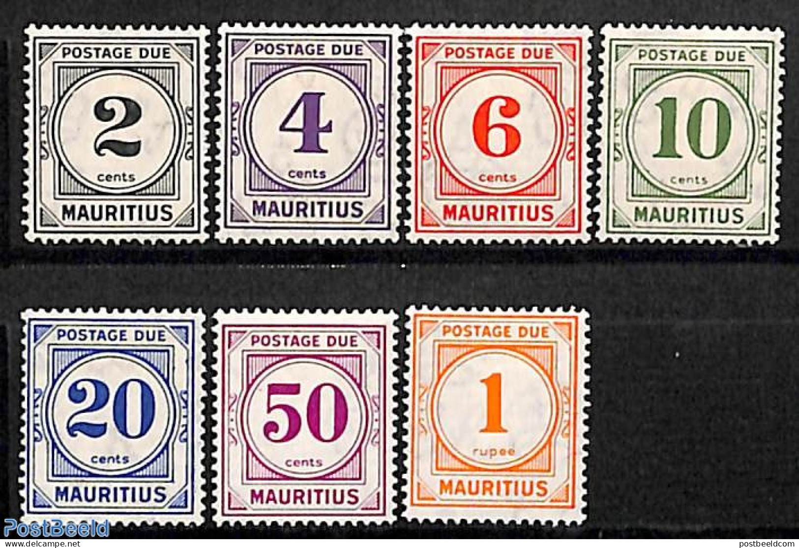 Mauritius 1933 Postage Due 7v, Mint NH - Maurice (1968-...)