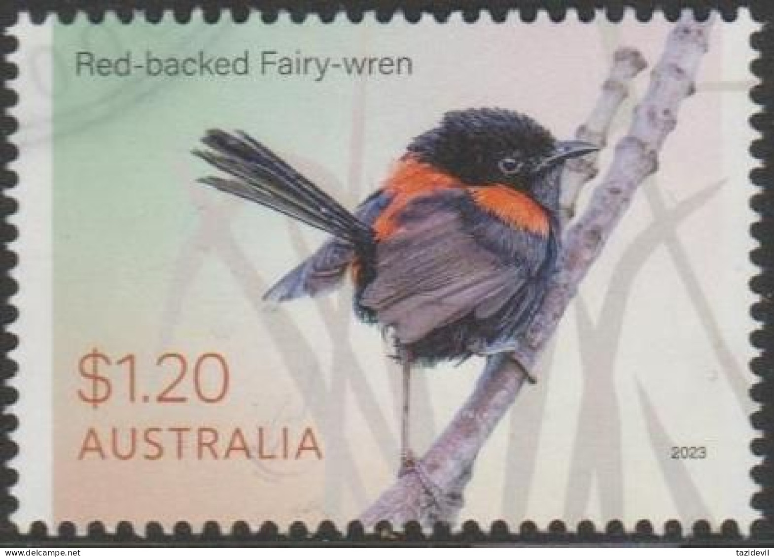 AUSTRALIA - USED 2023 $1.20 Fairy-Wrens - Red-Backed Fairy-Wren - Usati