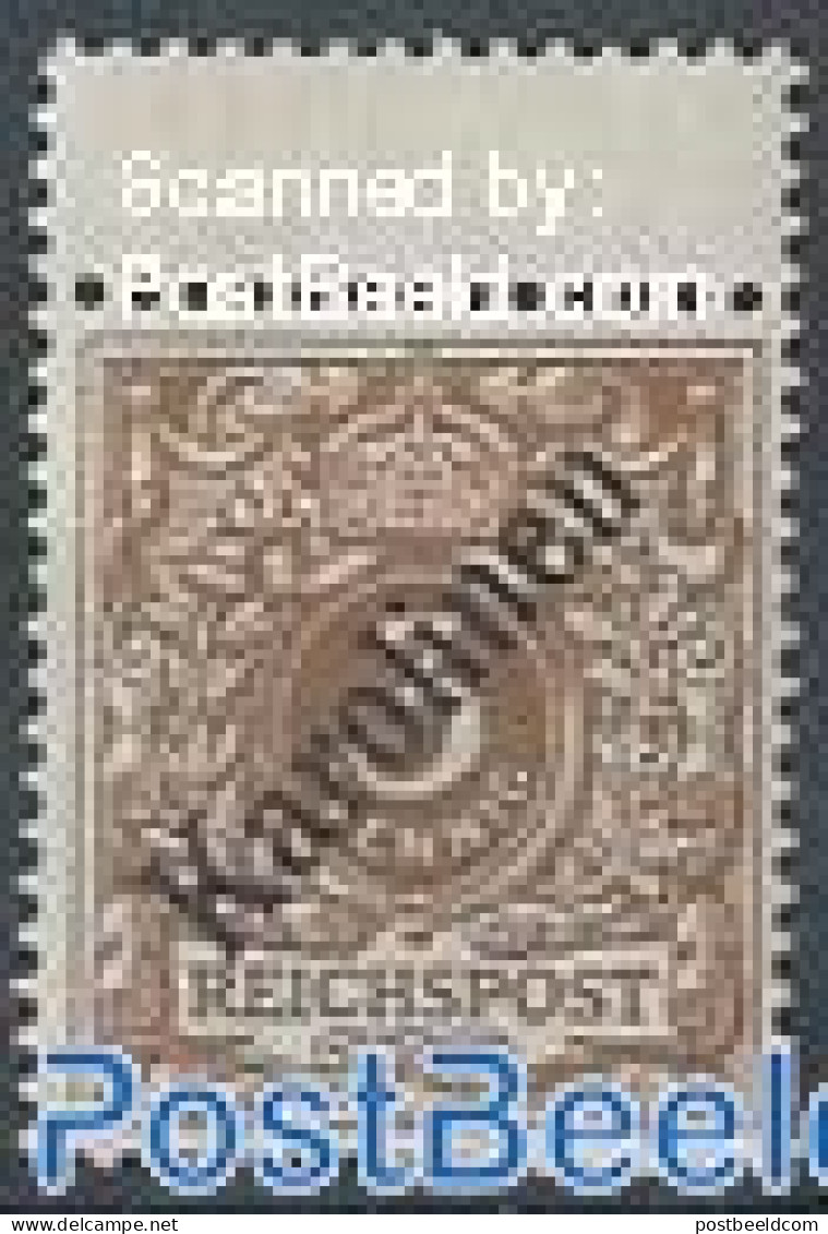 Germany, Colonies 1899 Karolinen, 3Pf, Diagonal Overprint, Unused (hinged) - Otros & Sin Clasificación