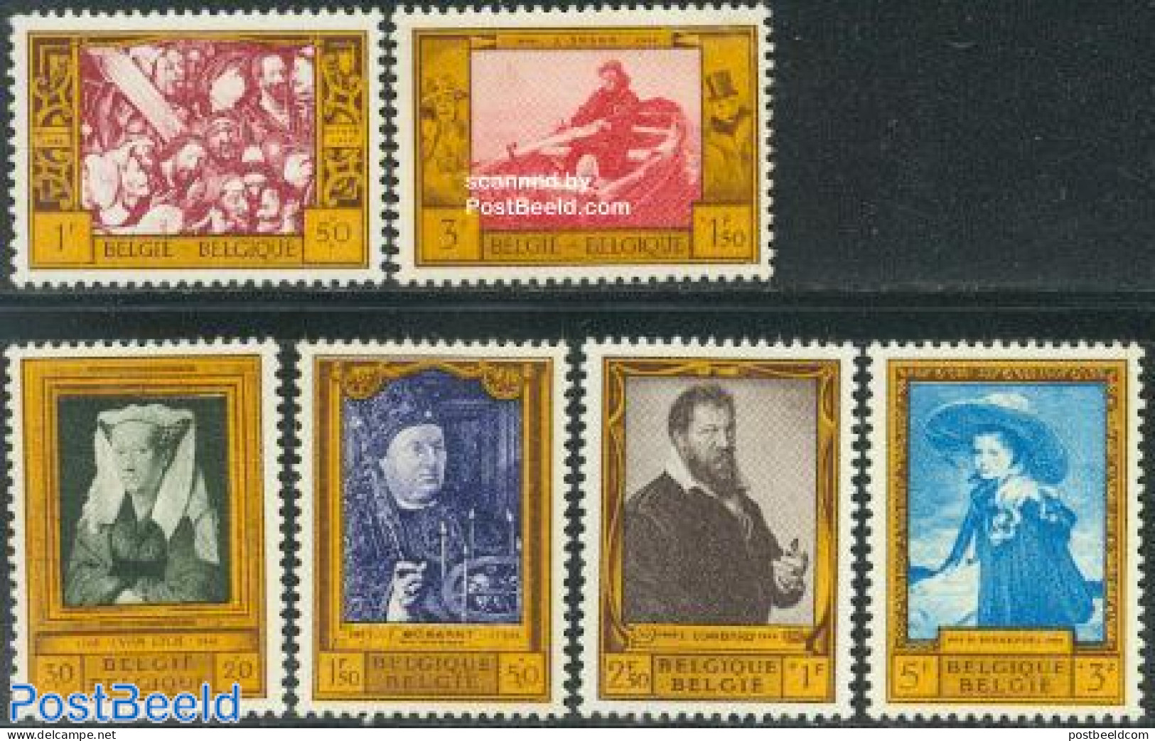 Belgium 1958 Culture 6v, Mint NH, Transport - Ships And Boats - Art - Paintings - Ongebruikt