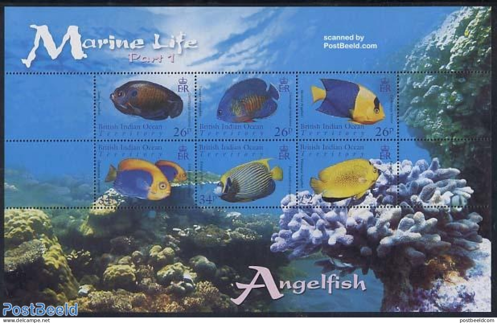British Indian Ocean 2006 Marine Life Part 1 6v M/s, Mint NH, Nature - Fish - Fishes