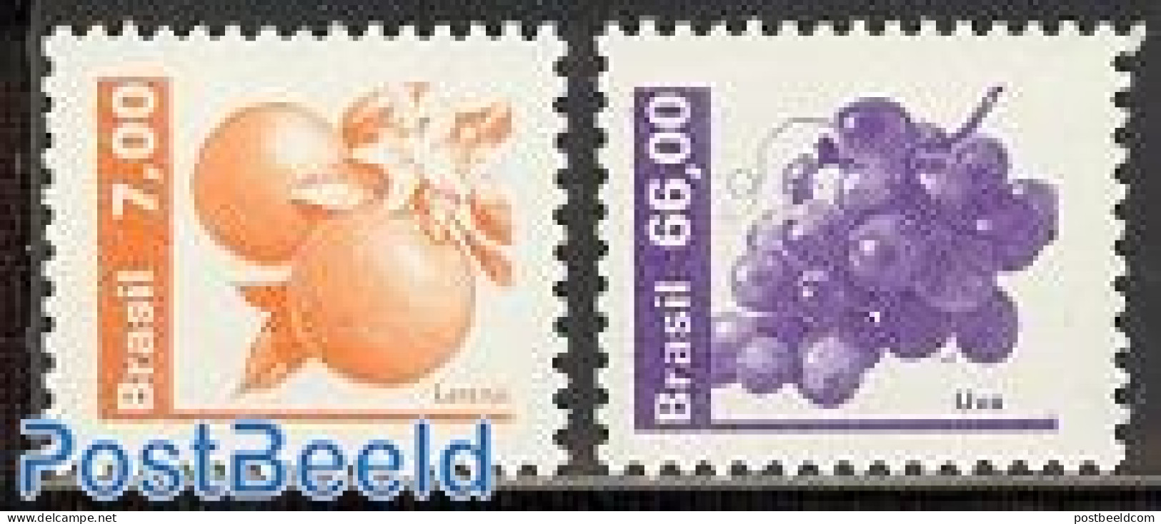 Brazil 1981 Fruits 2v, Mint NH, Nature - Fruit - Wine & Winery - Nuevos