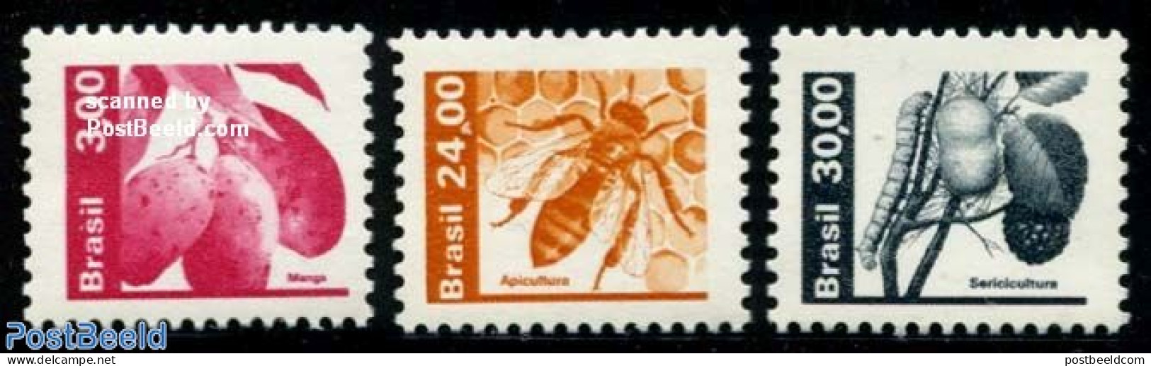 Brazil 1982 Agriculture 3v, Mint NH, Nature - Fruit - Insects - Ongebruikt