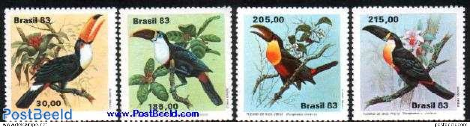 Brazil 1983 Birds/ Toucans 4v, Mint NH, Nature - Birds - Toucans - Ongebruikt