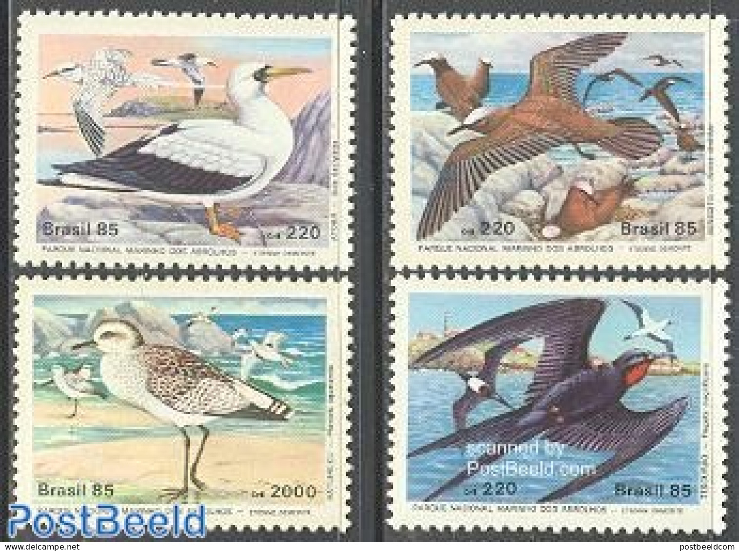 Brazil 1985 Birds 4v, Mint NH, Nature - Various - Birds - Lighthouses & Safety At Sea - Ungebraucht