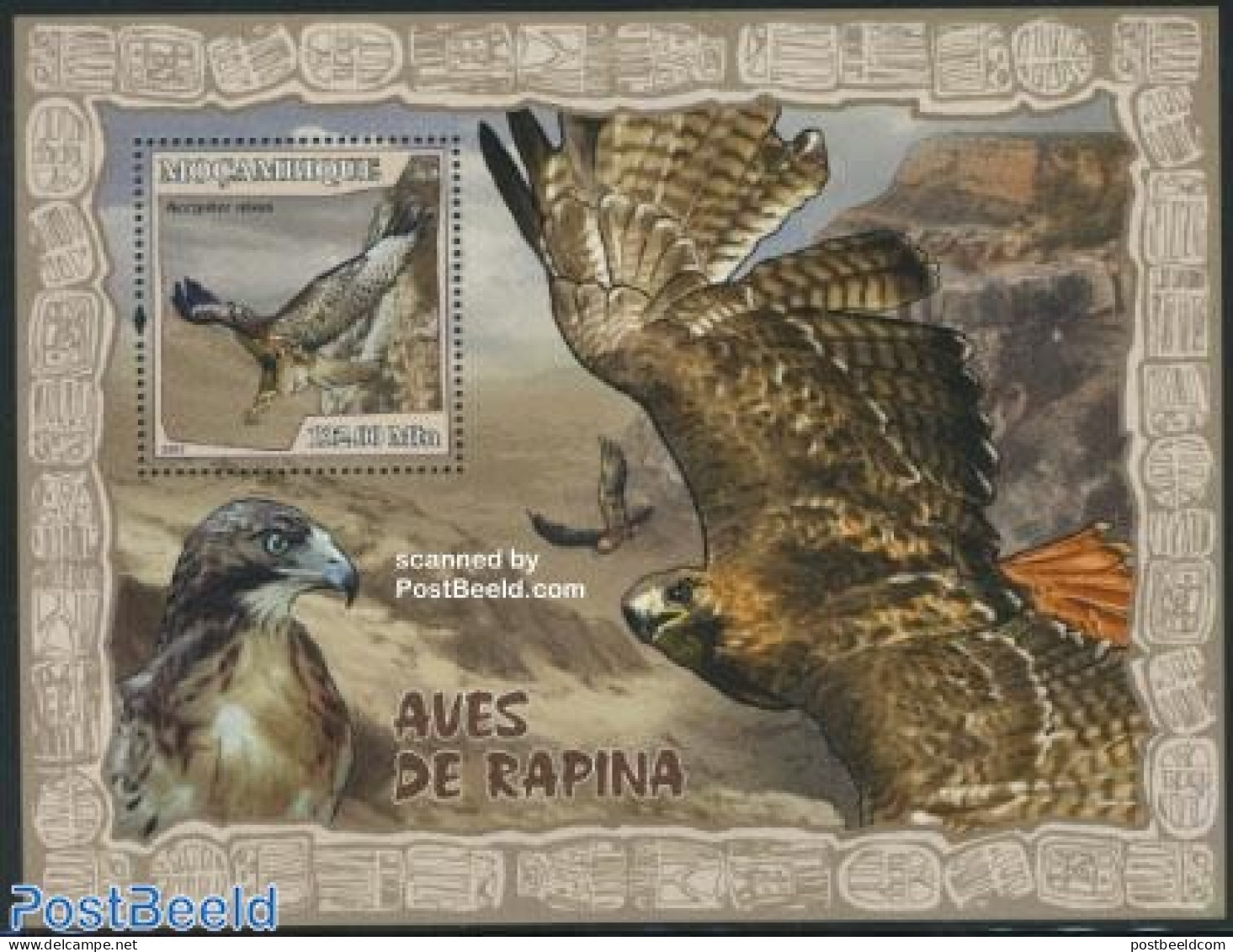 Mozambique 2007 Birds Of Prey S/s, Mint NH, Nature - Birds - Birds Of Prey - Mozambique