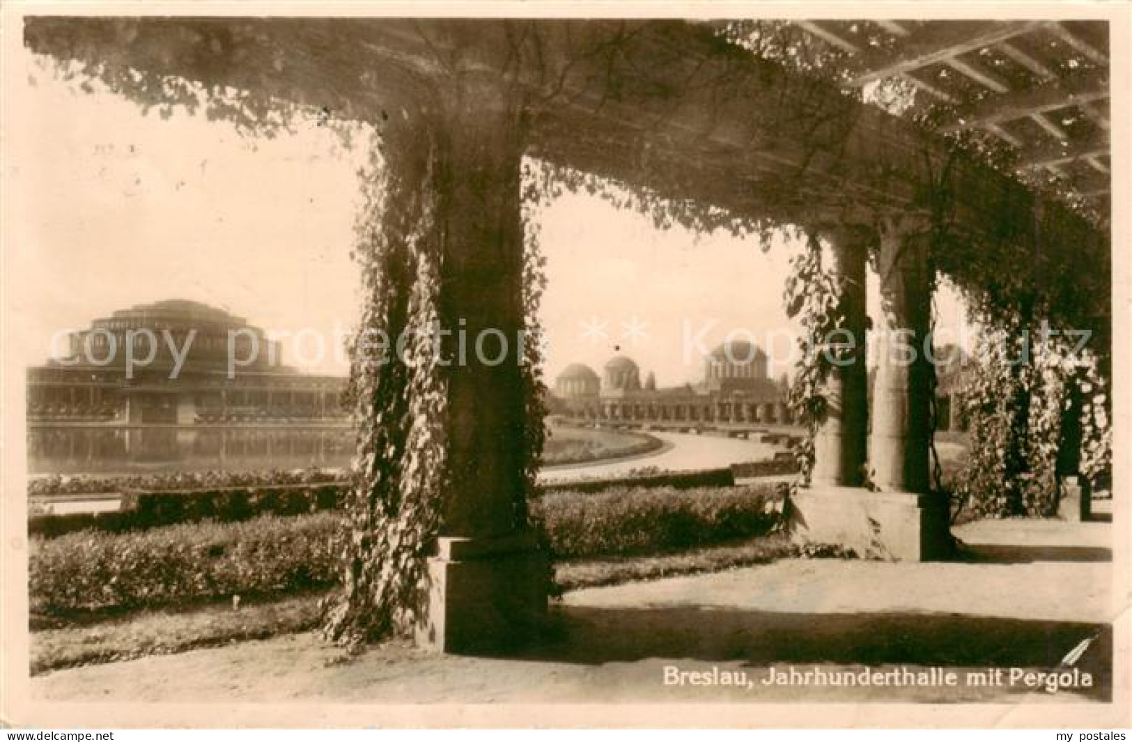 73816984 Breslau Niederschlesien Jahrhunderthalle Mit Pergola Breslau Niederschl - Pologne