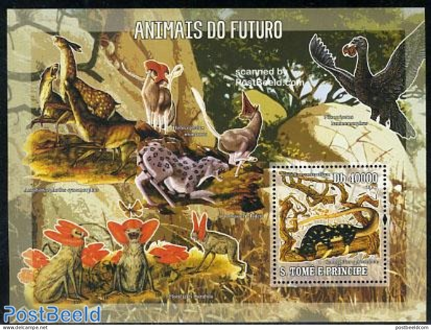 Sao Tome/Principe 2006 Future Animals S/s, Mint NH, Nature - Animals (others & Mixed) - Art - Science Fiction - Unclassified