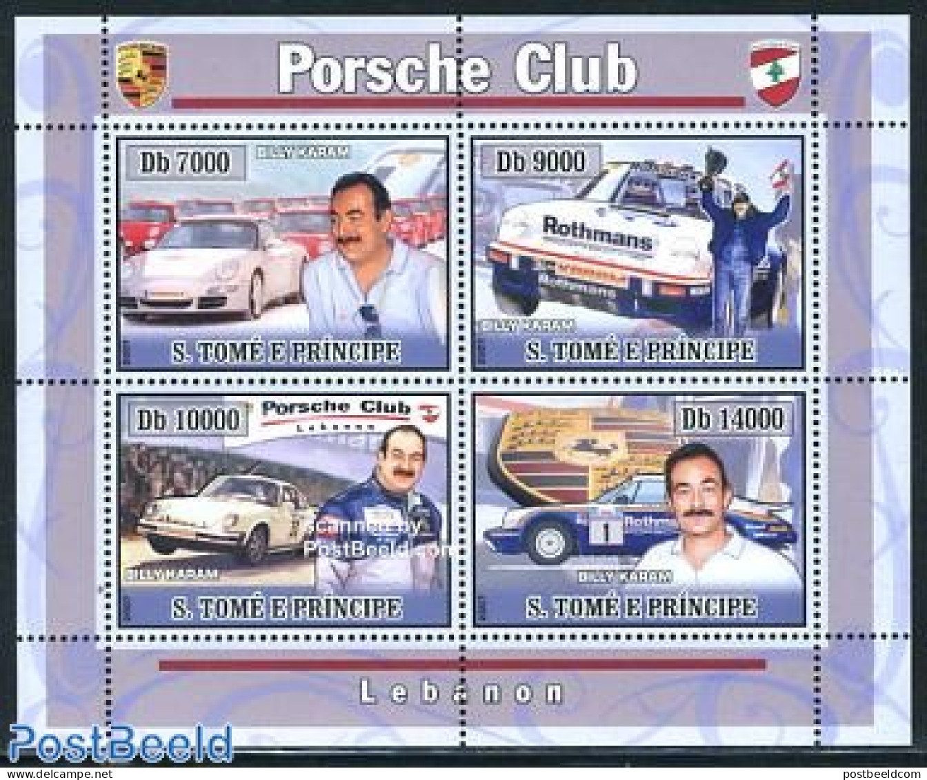 Sao Tome/Principe 2007 Porsche Club 4v M/s, Mint NH, Sport - Transport - Autosports - Automobiles - Auto's