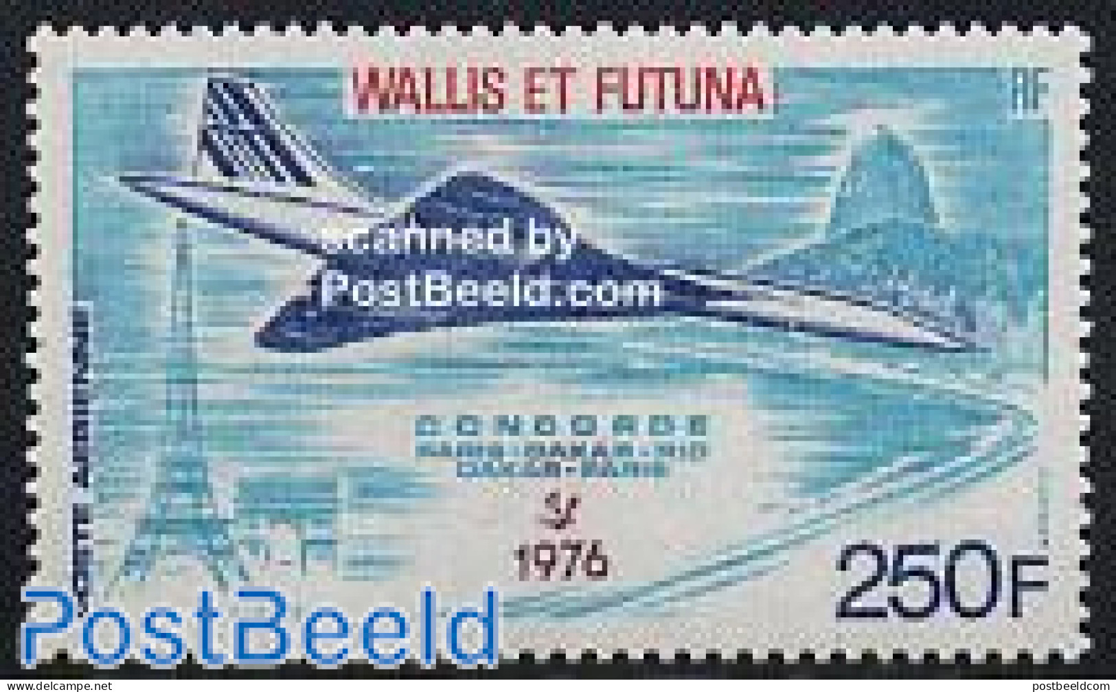 Wallis & Futuna 1976 Concorde Flight 1v, Mint NH, Transport - Concorde - Aircraft & Aviation - Concorde