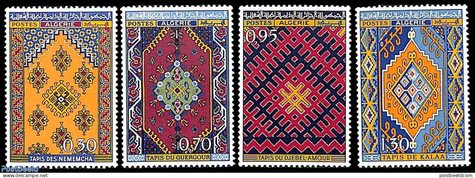 Algeria 1968 Carpets 4v, Mint NH, Various - Textiles - Ongebruikt