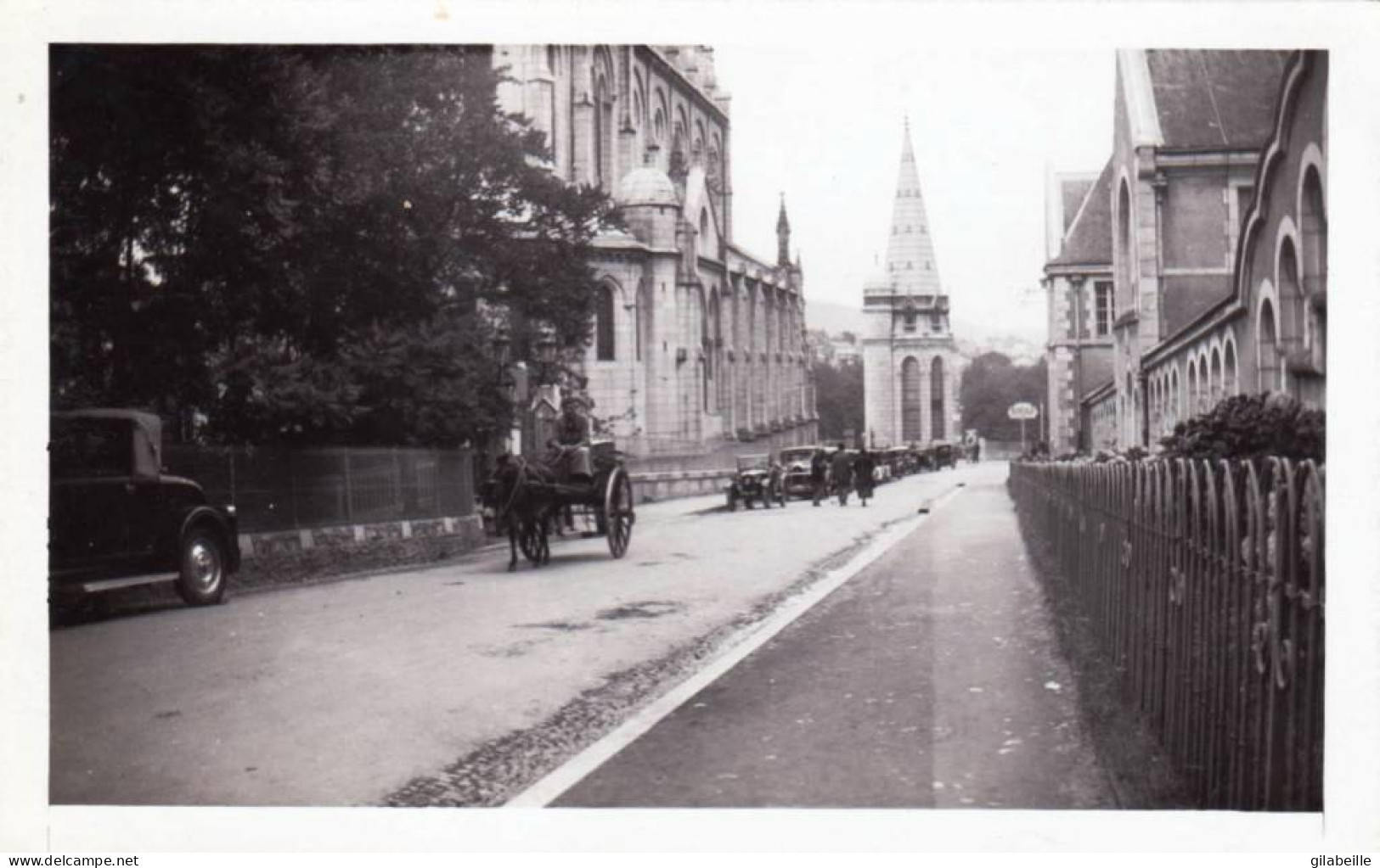 Photo Originale - 1931 - LOURDES -  Attelage Dans Les Rues De La Ville - Luoghi