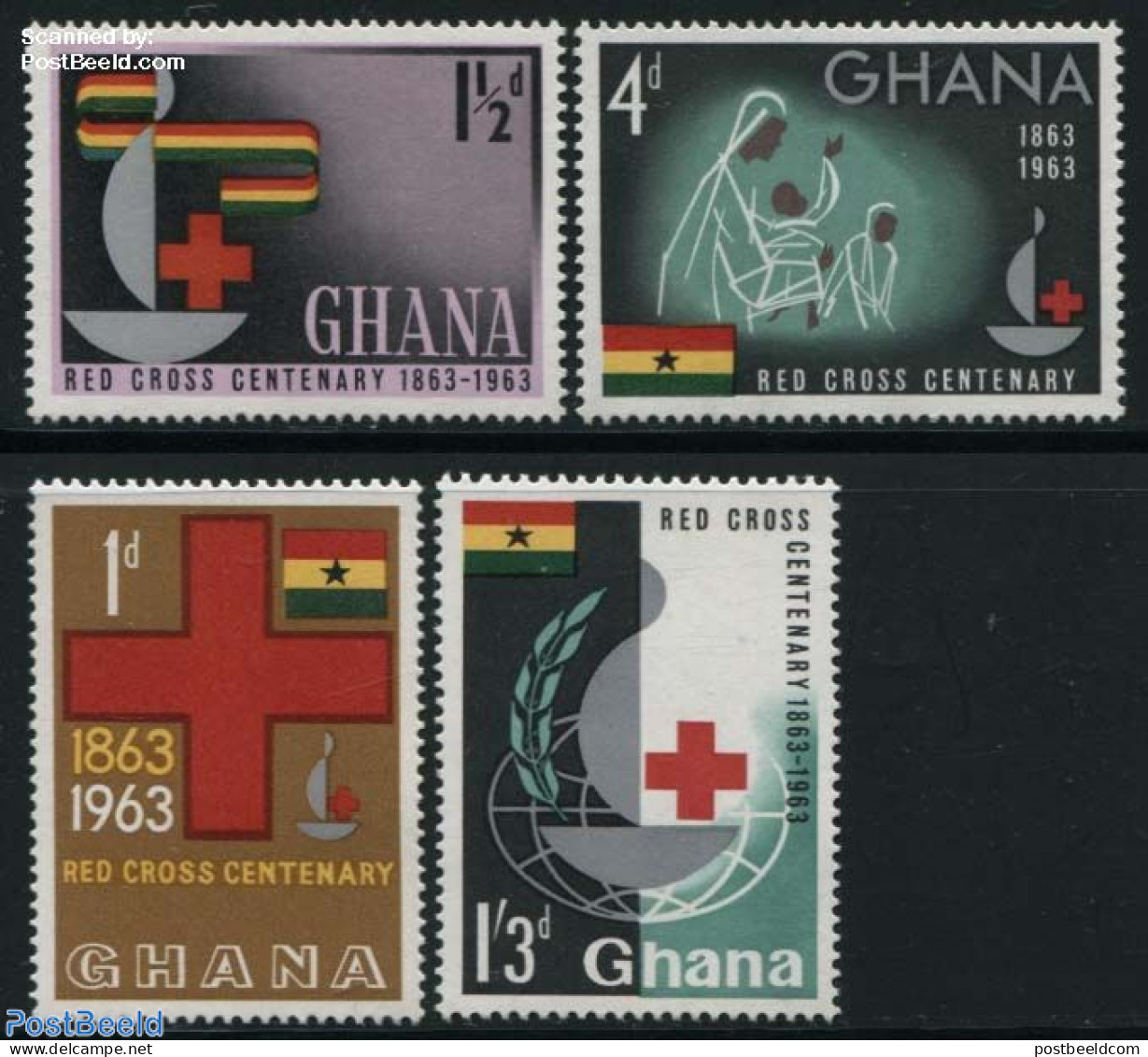 Ghana 1963 Red Cross 4v, Mint NH, Health - Red Cross - Rotes Kreuz