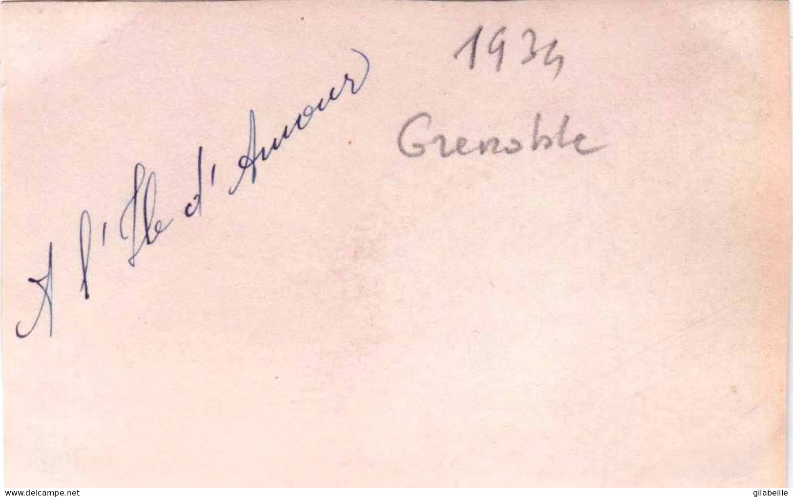 Photo Originale - 1934 - GRENOBLE - Jeune Femme A L'ile D'amour - Lugares