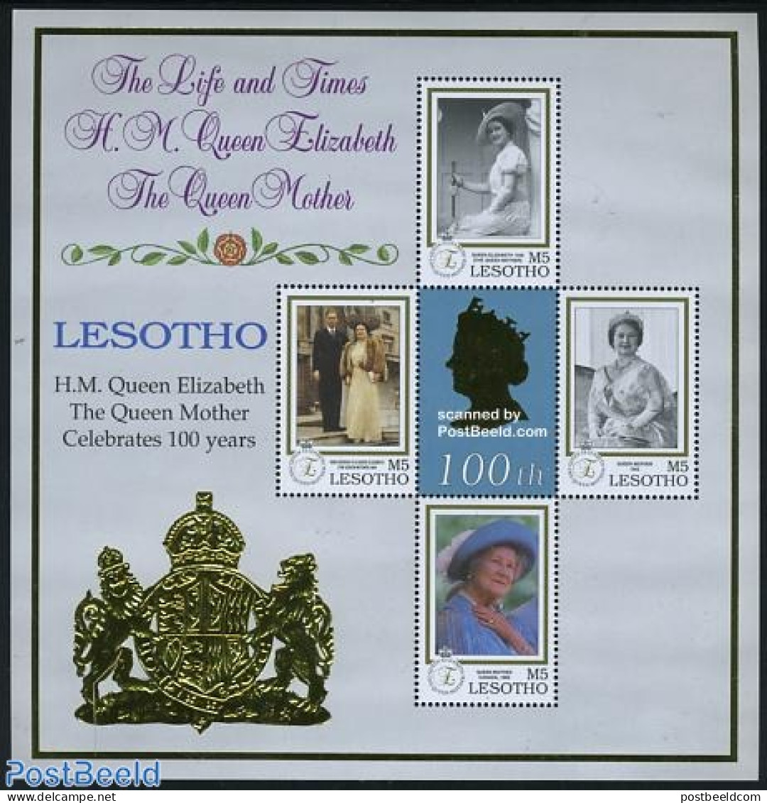Lesotho 1999 Queen Mother 4v M/s, Mint NH, History - Kings & Queens (Royalty) - Familles Royales