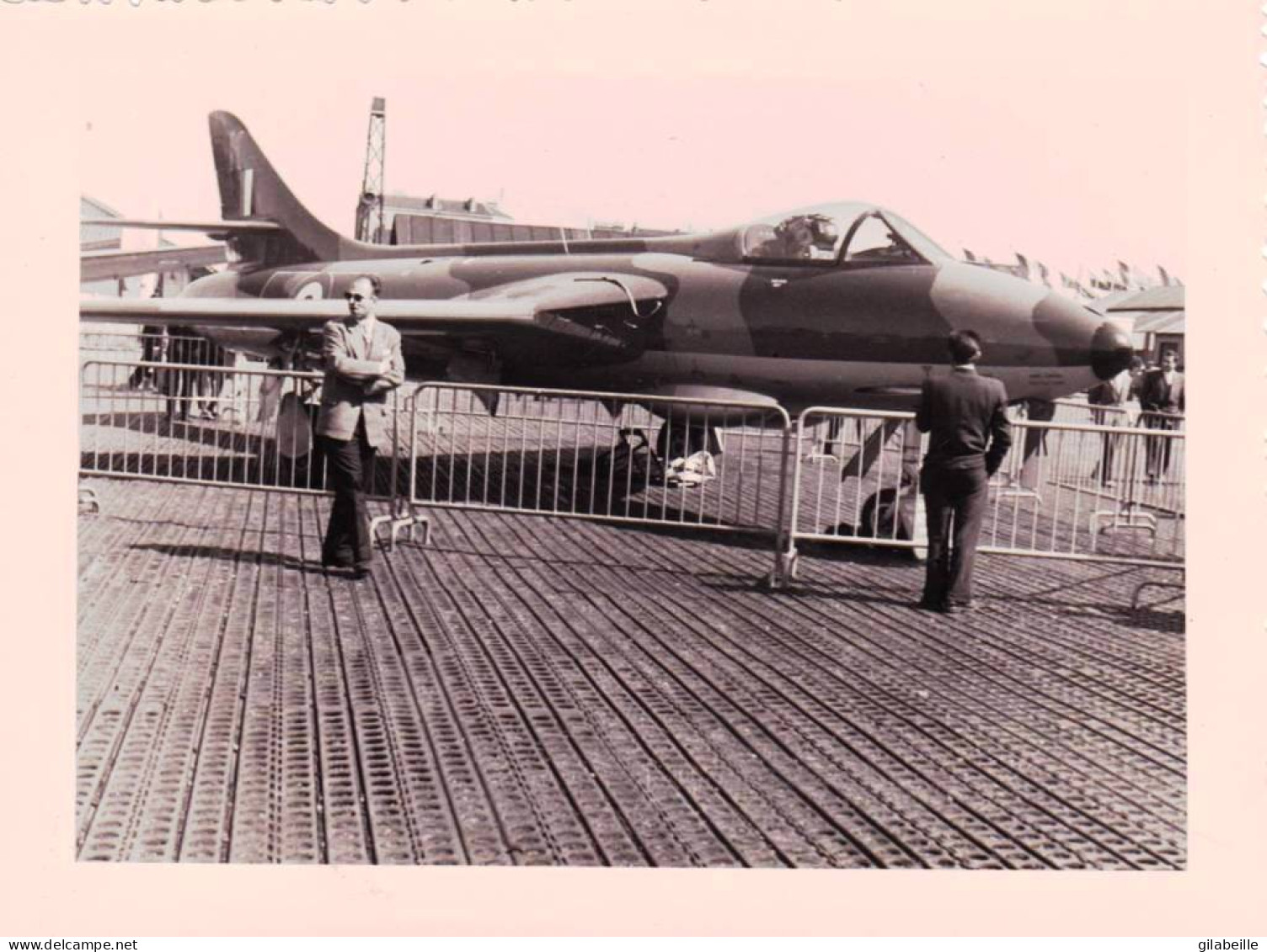 Photo Originale - Le Bourget 1957 -  Aviation - Avion Hawker Hunter - Aviación