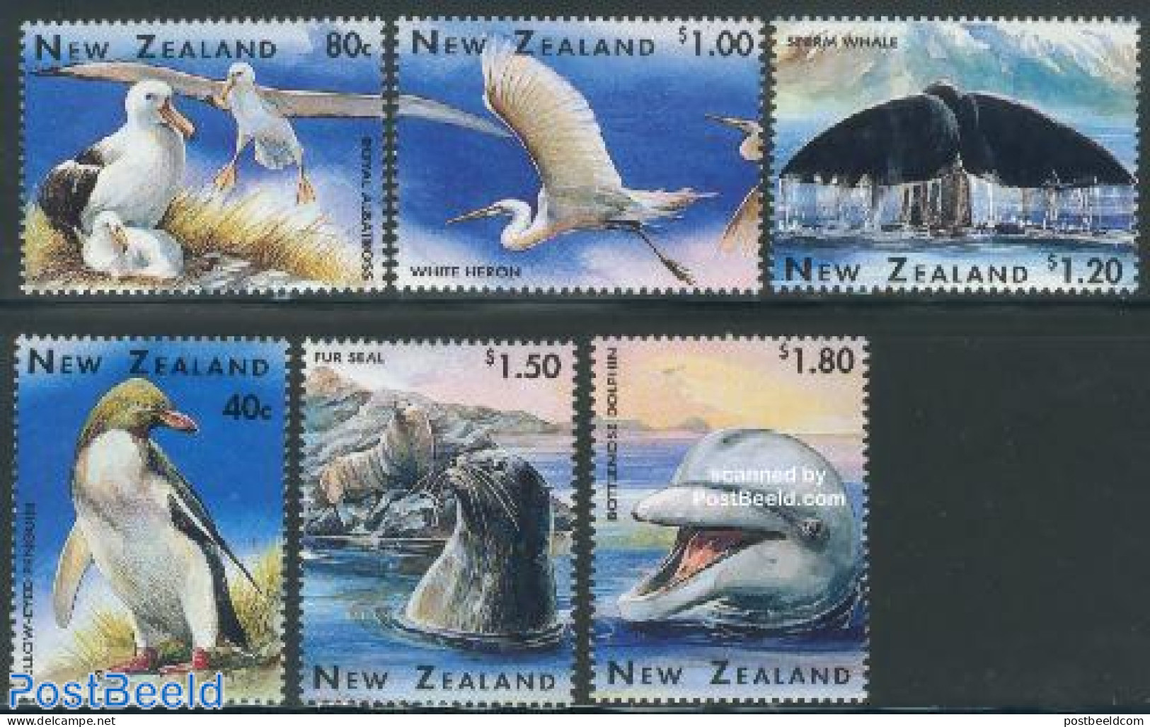 New Zealand 1996 Wildlife 6v, Mint NH, Nature - Animals (others & Mixed) - Birds - Penguins - Sea Mammals - Ungebraucht