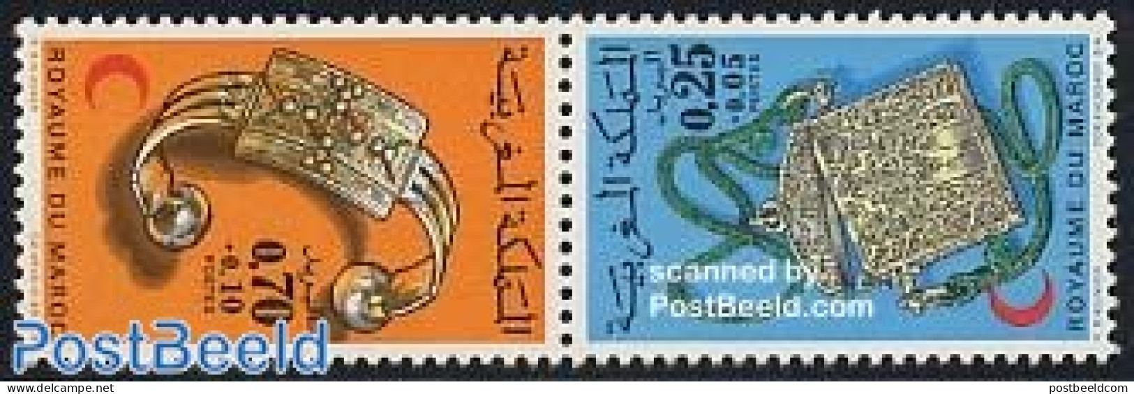 Morocco 1973 Red Cross 2v [:], Mint NH, Health - Red Cross - Art - Art & Antique Objects - Rotes Kreuz