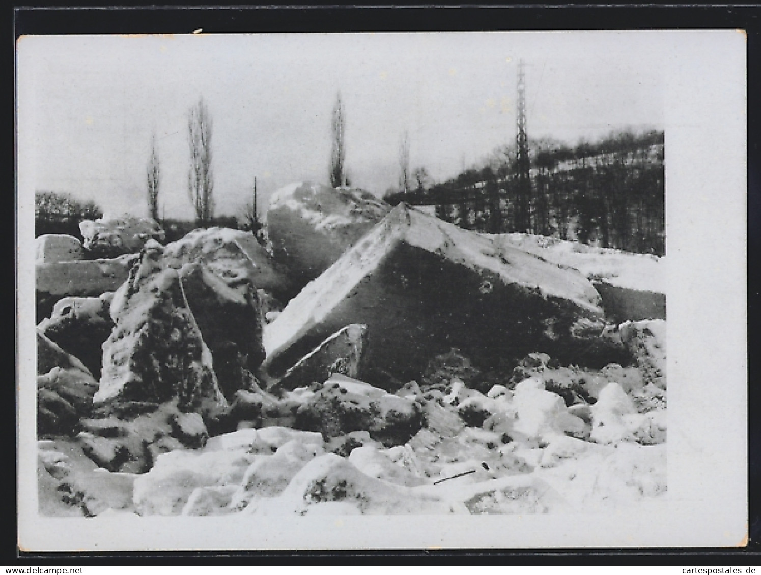 AK Esslingen, Neckar-Eisgang Im März 1929, Unwetter  - Floods