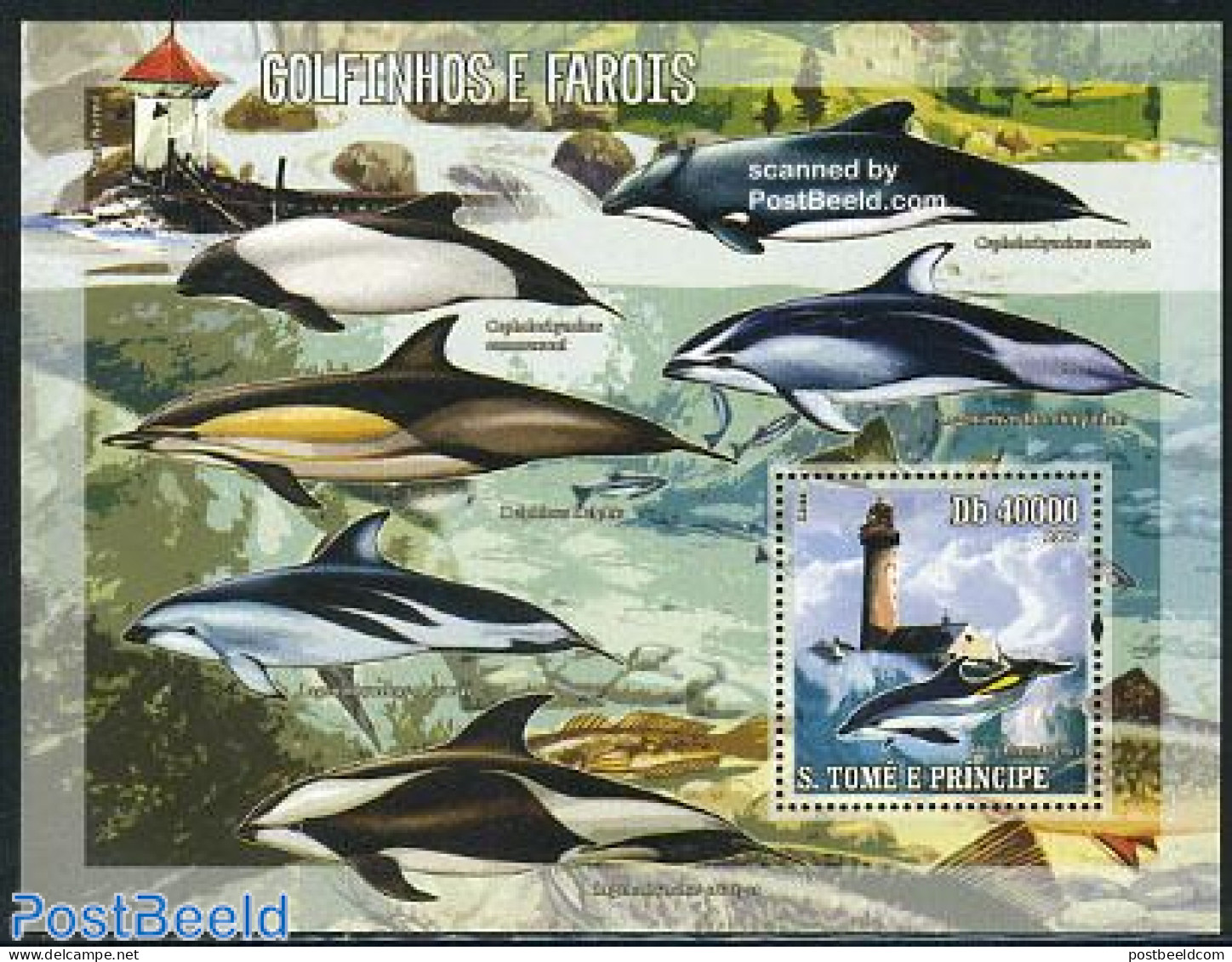 Sao Tome/Principe 2006 Lighthouse & Dolphins S/s, Mint NH, Nature - Various - Sea Mammals - Lighthouses & Safety At Sea - Faros