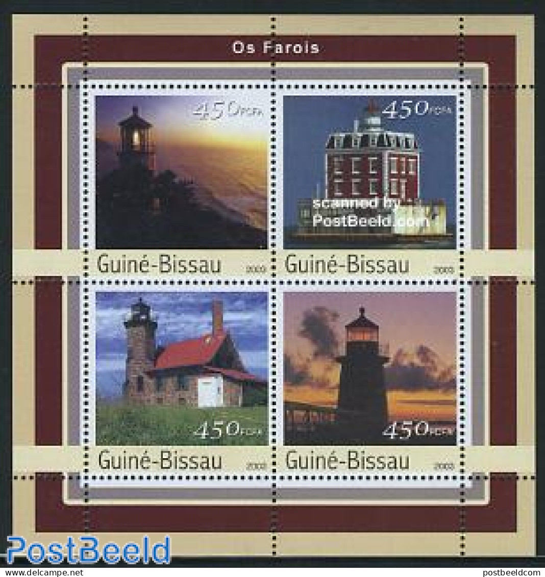 Guinea Bissau 2003 Lighthouses 4v M/s, Mint NH, Various - Lighthouses & Safety At Sea - Lighthouses