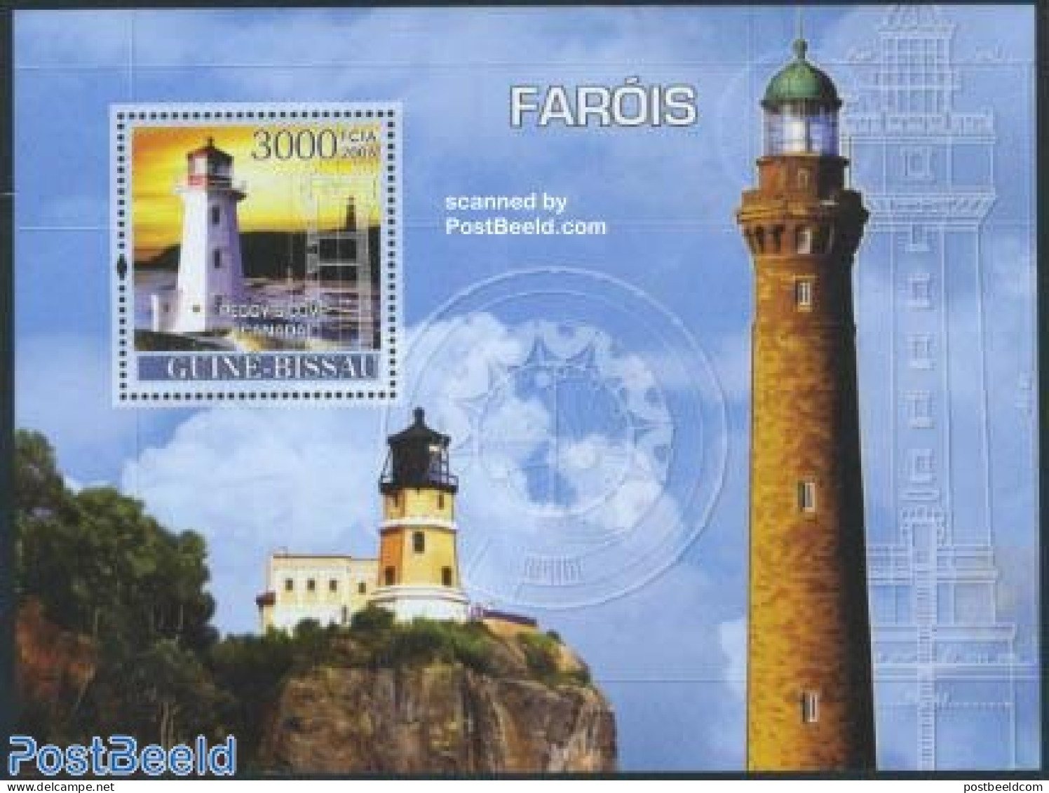 Guinea Bissau 2008 Lighthouses S/s, Mint NH, Various - Lighthouses & Safety At Sea - Vuurtorens