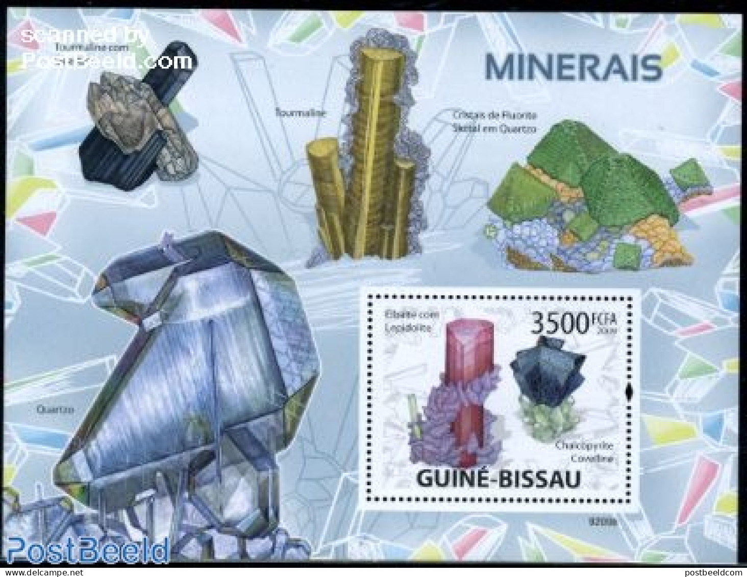 Guinea Bissau 2009 Minerals S/s, Mint NH, History - Geology - Guinea-Bissau