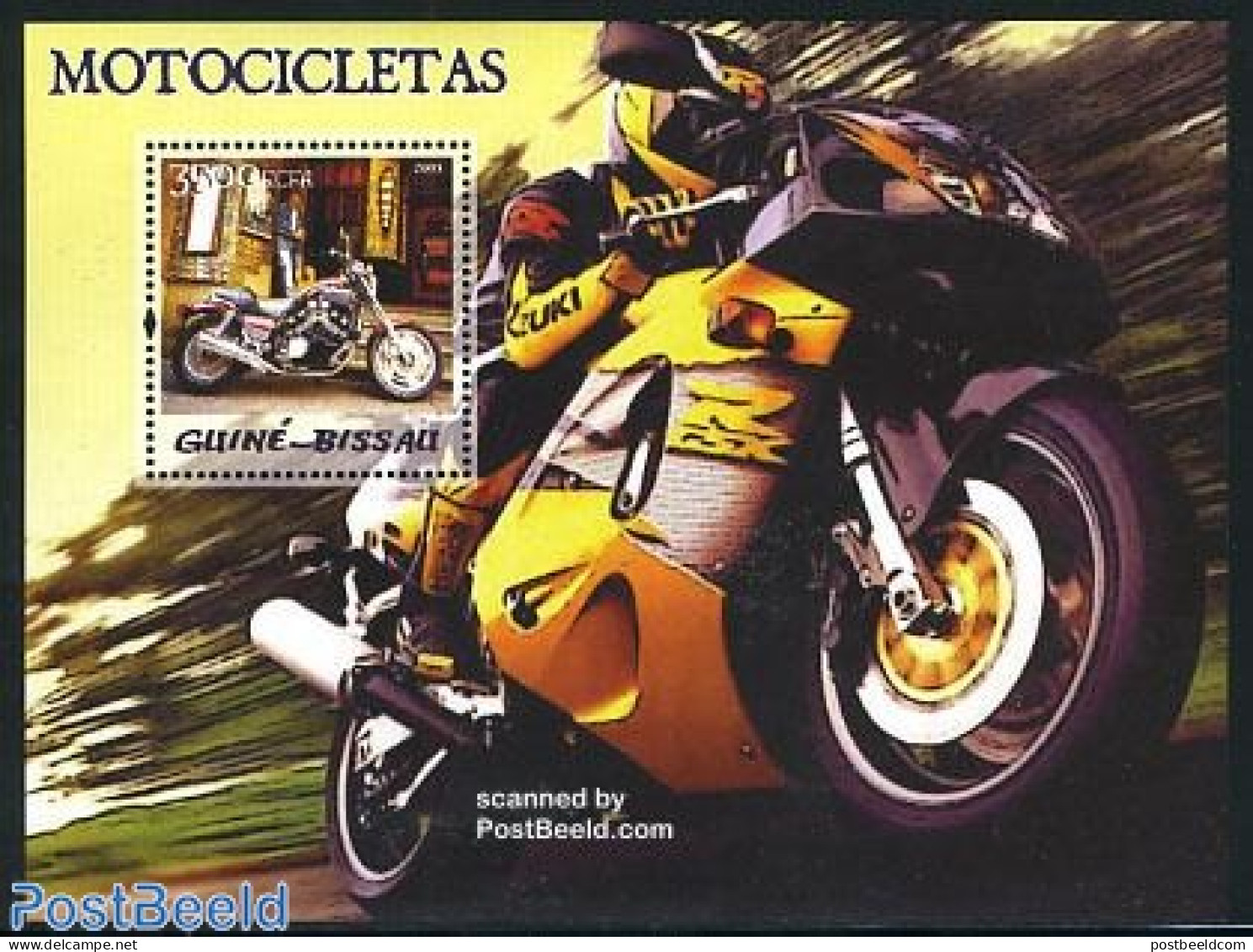 Guinea Bissau 2005 Motor Cycle S/s, Mint NH, Transport - Motorcycles - Motorbikes