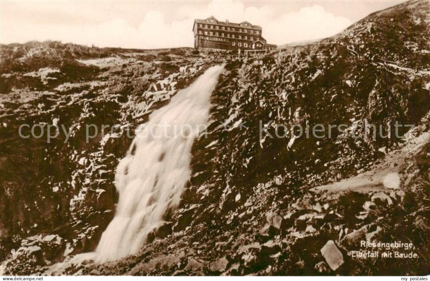 73816883 Riesengebirge_Krkonose_Karkonosze Elbfall Mit Baude - Czech Republic