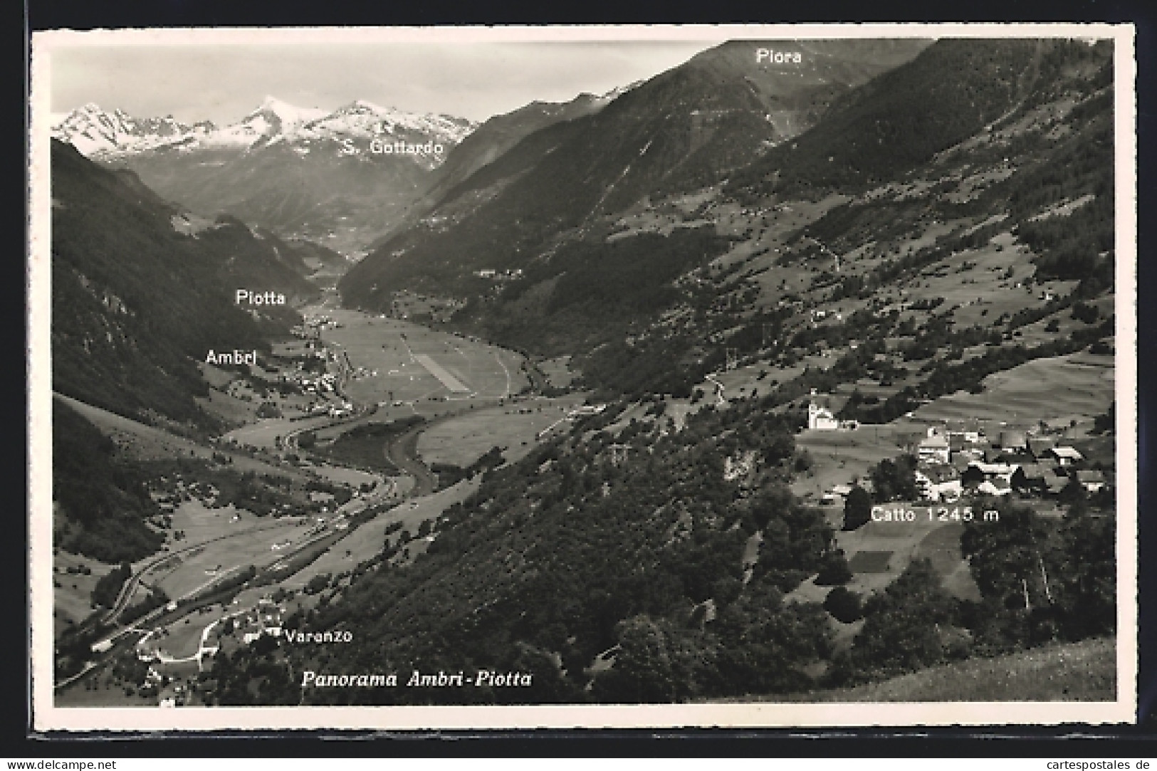 AK Ambri-Piotta, Panorama Mit Varenzo, Catto, Piora, S. Gottardo  - Other & Unclassified