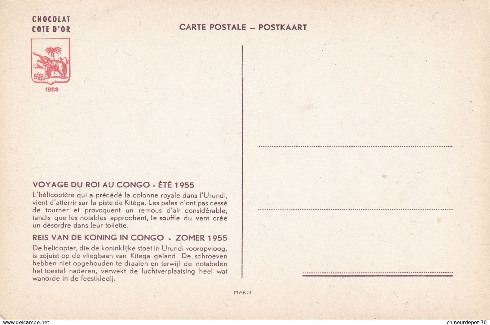 L'hélicoptère Qui A Précédé La Colonne Royale Dans L'Urundi Vient D'atterrir Sur La Piste De Kitėga - Congo Belga