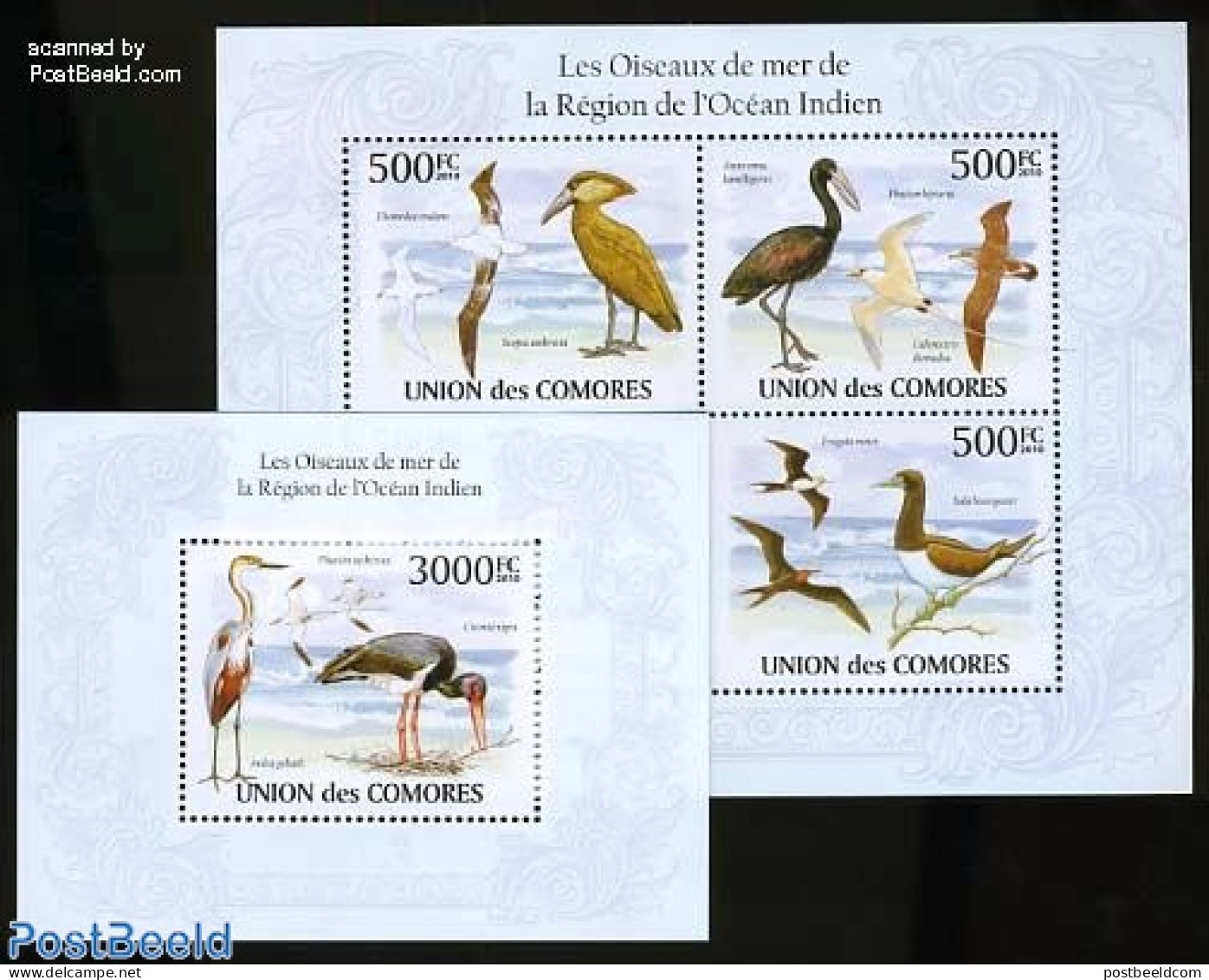 Comoros 2010 Birds In The Indian Ocean Region 2 S/s, Mint NH, Nature - Birds - Komoren (1975-...)